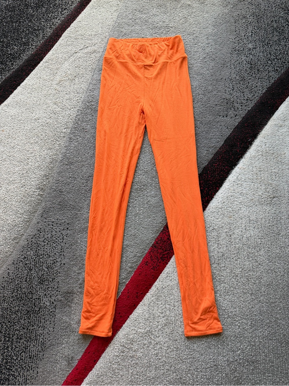 Naked Wardrobe Tangerine Orange High Waisted Leggings